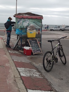 Van selling Tortas fritas on the seafront in Piriapolis